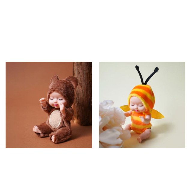 2 Piezas De Dibujos Animados Durmiendo Bebé Muñeca Lvero Accesorios De Juguete los Decoración Hugo Muñeca para dormir