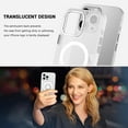 thumbnail image 6 of Magnetic for iPhone 13 Pro Case, iPhone 13 Pro Phone Case, [Compatible with Magsafe] Slim Fit Shockproof Translucent Matte Women Men Girls Boys Protective Case for iPhone 13 Pro 6.1 Inch, White, 6 of 16