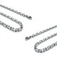 thumbnail image 1 of 2X Cadena de Joyeria de Hombres Y Mujeres, Collar de Acero Inoxidable, Color Plata – Anchura 3mm – Longitud 70cm, 1 of 2