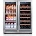 thumbnail image 1 of Ca'Lefort Réfrigérateur à Vin et à Boissons de 30 Pouces, Frigo à Vin à Double Zone avec Porte Française en Acier Inoxydable, 1 of 7