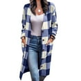 thumbnail image 4 of Plaid Outwear Long Sleeve Outwear Warm Pocket for Women for Christmas Party ANGGREK Otros, 4 of 5