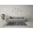 thumbnail image 3 of Ahgly Company Indoor Round Abstract Gray Modern Area Rugs, 6' Round, 3 of 4