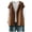 Coffee, variant on 2024 Spring Women's Linen Hooded Vest Loose Fit Casual Workwear Outerwear Lightweight Comfortable Stylish Layering Piece