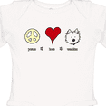 thumbnail image 4 of Inktastic Peace Love Westies Boys or Girls Long Sleeve Baby Bodysuit, 4 of 5