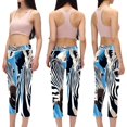 thumbnail image 2 of Zebra Women's Printed High Waist Capris Gym Leggings - Suitable for Running, Fitness, Yoga - Not See-Through Compression Leggings for Women, 2 of 6