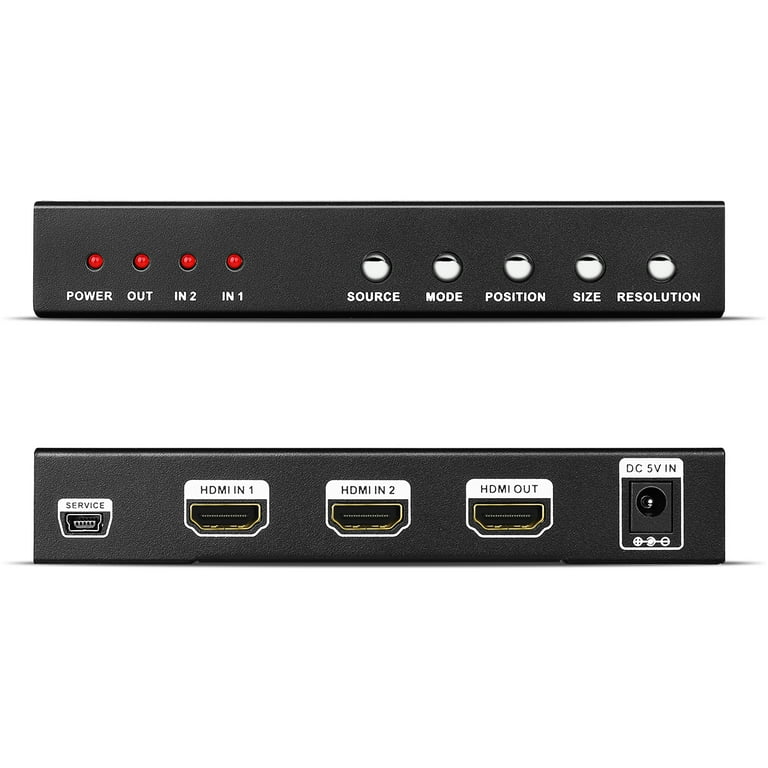 HDMI 2x1 Multi-Viewer Switch Seamless Switcher w/ PIP Function