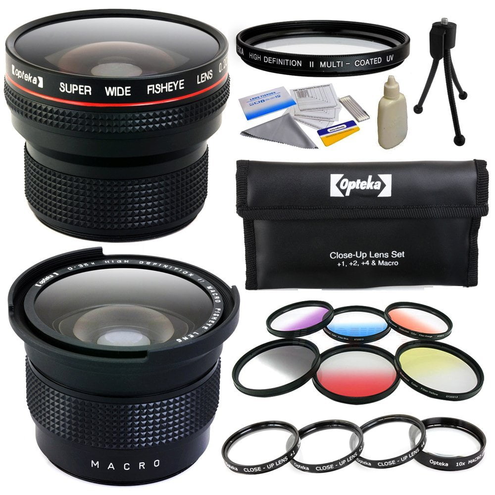 Pro .20x + .35x Fisheye Lens + Uv Filter + Close Up+ 6 PC Filters for 52mm Nikon Afs Dx Zoom