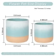 thumbnail image 4 of EFISPSS Ceramic Plant Pots 6 Inch, Set of 2 in Turquoise and Cobalt Blue, Indoor Flower Pots with Drainage for Succulents, Herbs, Home and Garden Decor, 4 of 7