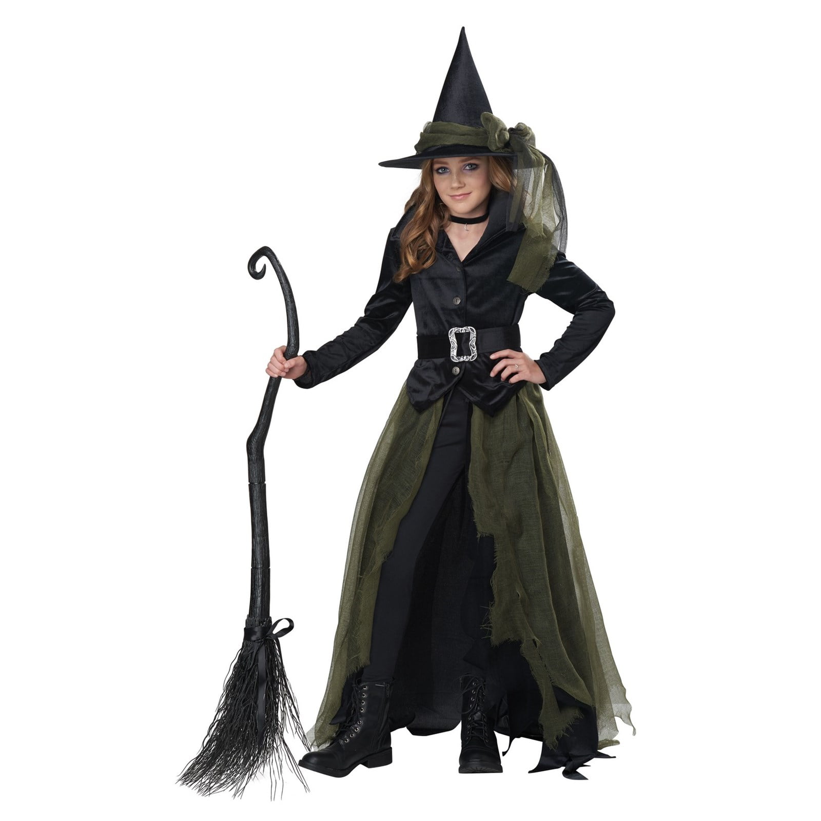 HALLOWEEN FANCY DRESS # DELUXE GOTH WITCH MED 12-14 