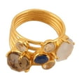 thumbnail image 3 of NOVICA Gold-plated multi-gemstone cocktail ring, 'Spectacular Glam', 3 of 6