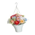 thumbnail image 4 of DOLITY Artificial Hanging Flowers in Basket Chain Flower Pot for Garden Spring Lawn A, 4 of 9