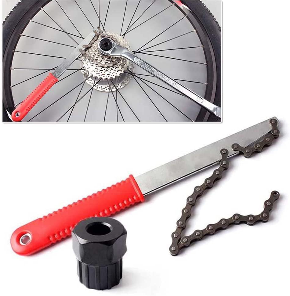 5 Pcs Bicycle Cassette Removal Sets for Outdoor Cycling Maintenance Contain Chain Whip Bottom Bracket Removal Tool Crank Puller CestMall Bike Chain Tools Set Spoke Wrench Cassette Removal Tool