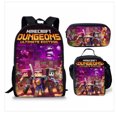 thumbnail image 1 of My World Schoolbag, Backpack, 3D Printing Cartoon Student Schoolbag Three-piece Set-week, 1 of 4