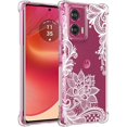 thumbnail image 1 of wonima11 Case for Moto Edge 50 Fusion Case, Motorola Edge 50 Fusion Case for Girls Women, Clear Floral Soft Flexible TPU Slim Phone Protective Case Cover for Motorola Edge 50 Fusion 5G Mandala, 1 of 1