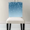 thumbnail image 3 of Christmas Snowflake Chair Covers Set of 6 Blue Gradient Chair Back Covers Stretch Removable Washable Slipcovers Protector for Dining Room Kitchen Party Decor, 3 of 5