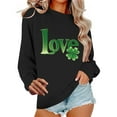 thumbnail image 2 of St Patricks Day Outfits for Women Cute Crewneck Sweatshirt Graphic Heart Shamrock Shirt Long Sleeve Casual Pullover Tops, 2 of 6