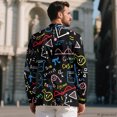 thumbnail image 4 of CHAQLIN Math Formula Print Polyester Slim Fit Casual Blazer for Men with Regular Fit, Classic Fit with Pocket Mens Blazer Jackets for Office, 4 of 9
