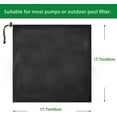 thumbnail image 3 of 2 Pack 17.7" x 17.7" Pump Barrier Bag, Pond Pump Filter Bag, Black Media Bag Large Pump Mesh Bag for Outdoor Water Ponds Filters (2Pcs-17.7" x 17.7"), 3 of 6