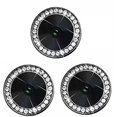 thumbnail image 1 of For iPhone 14 Pro/14 Pro Max - A Set of 3 Black Jewelled Glass Camera Lens Protectors, 1 of 6