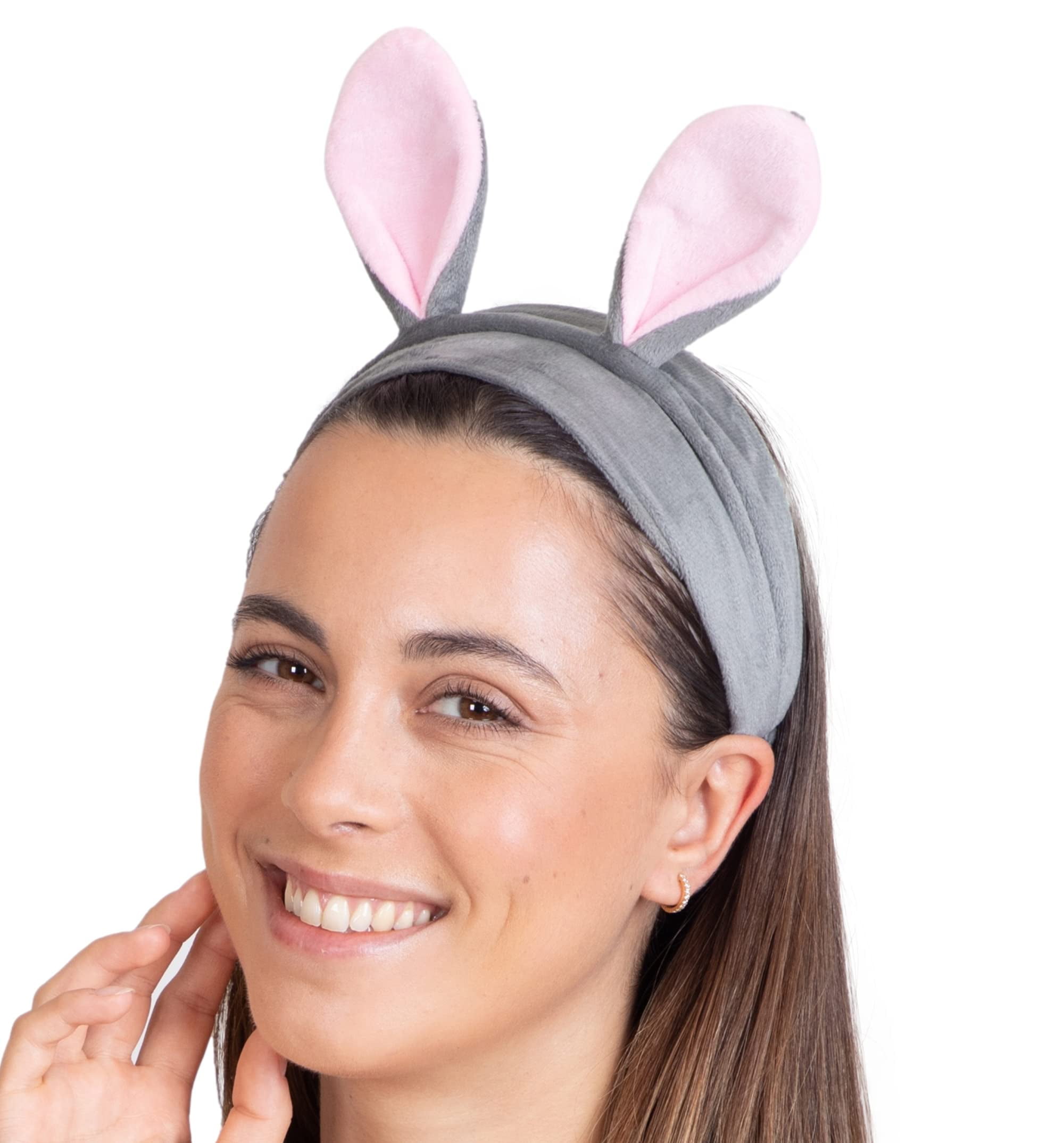 Face Wash Headband with Ears Cute Korean Headbands For Washing Face