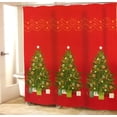 Christmas Tree Holiday Shower Curtain, Gingerbread and Candy Cane ...