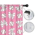 thumbnail image 4 of Blackout Kids Curtains,Pink Bows and Baseballs Pattern Childrens Insulated Curtains Set Of 2,Bedroom Essentials,Toddler Room Decor 42"x84", 4 of 5