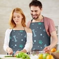 thumbnail image 4 of Paw Prints and Bones Apron-Garden Aprons for Women with Pockets-Cotton Linen Waterproof Kitchen Cooking Gardening Aprons Adjustable for Kitchen,Cooking,BBQ and Salon 33x27 Inch, 4 of 5