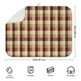 thumbnail image 2 of Brown Beige Green and Red Checkered Pattern Dish Drying Mat for Kitchen 1 Pack, Ultra Absorbent Microfiber Dishes Drainer Mats,18"x24", 2 of 4