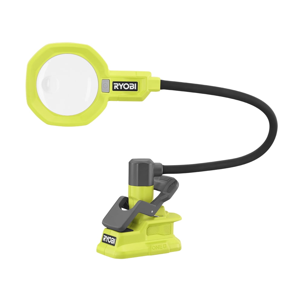 RYOBI ONE+ 18V Cordless LED Magnifying Clamp Light Kit with Battery and Charger (Bulk Packaged) PCL664K1N