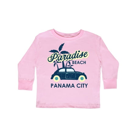 

Inktastic Paradise Beach in Panama City with Palm Trees and Car Gift Toddler Boy or Toddler Girl Long Sleeve T-Shirt