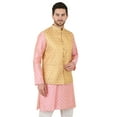thumbnail image 4 of eloria Men's Nehru Jacket Waistcoat Indian Waistcoat Blazer Jacquard Jacket, 4 of 7