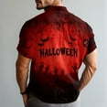 thumbnail image 4 of JGNGSHN Halloween Gifts for Men Short Sleeve Button Down Hawaiian Holiday Beach Shirts Colorful Funny Pumpkins Skull Print Tees Thanksgiving Shirt, 4 of 6