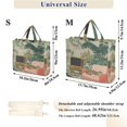 thumbnail image 2 of FORMRS Womens Corduroy Tote Bag Crossbody Shoulder Handbag with Pocket, Pink and Green Cat, 2 of 7