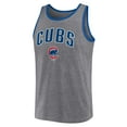 thumbnail image 2 of Men's Fanatics Branded  Heather Gray Chicago Cubs Primary Tank Top, 2 of 3