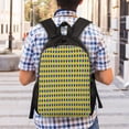 thumbnail image 2 of Geaub mardi gras purple yellow plaid ultimate comfort and style: the perfect compact backpack for college, commute, travel, and everyday use, 2 of 2