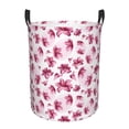 thumbnail image 1 of Balery Lilies Flowers Cesta de ropa redonda con asas, impermeable, independiente, para ropa, juguetes, dormitorio y familia-Medium, 1 of 6