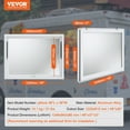 thumbnail image 2 of VEVOR Concession Window 48"x36", Aluminum Alloy Food Truck Service Window with Awning Door & Drag Hook, Up to 85 Degrees Stand Serving Window for Food Trucks Concession Trailers, Glass Not Included, 2 of 8