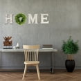 thumbnail image 3 of Adeeing Home Sign Wall Decor Wooden Home Letters with Artificial Wreath for Front Door, Living Room, Entry Way, Farmhouse, Vintage White, 3 of 8