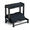 Black-2 - Tier, variant on Double Step Foot Rest For Under Desk 4 Adjustable Heights Footrest With Soft Cushion Dual-layer Stool Office Home Gaming Wood Rests Work