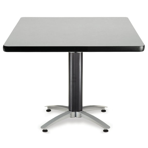 OFM Model MT42SQ 42" Multi-Purpose Square Table with Metal Mesh Base, Gray Nebula