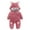 Hot Pink, variant on YUEHUA Toddler infant Fleece Hooded Onesie Pajamas Cute One Piece Fuzzy Sleepwear Zip Up Jumpsuits Baby Winter Warm Romper Outfits Playsuit Loungewear, 3-6 Months