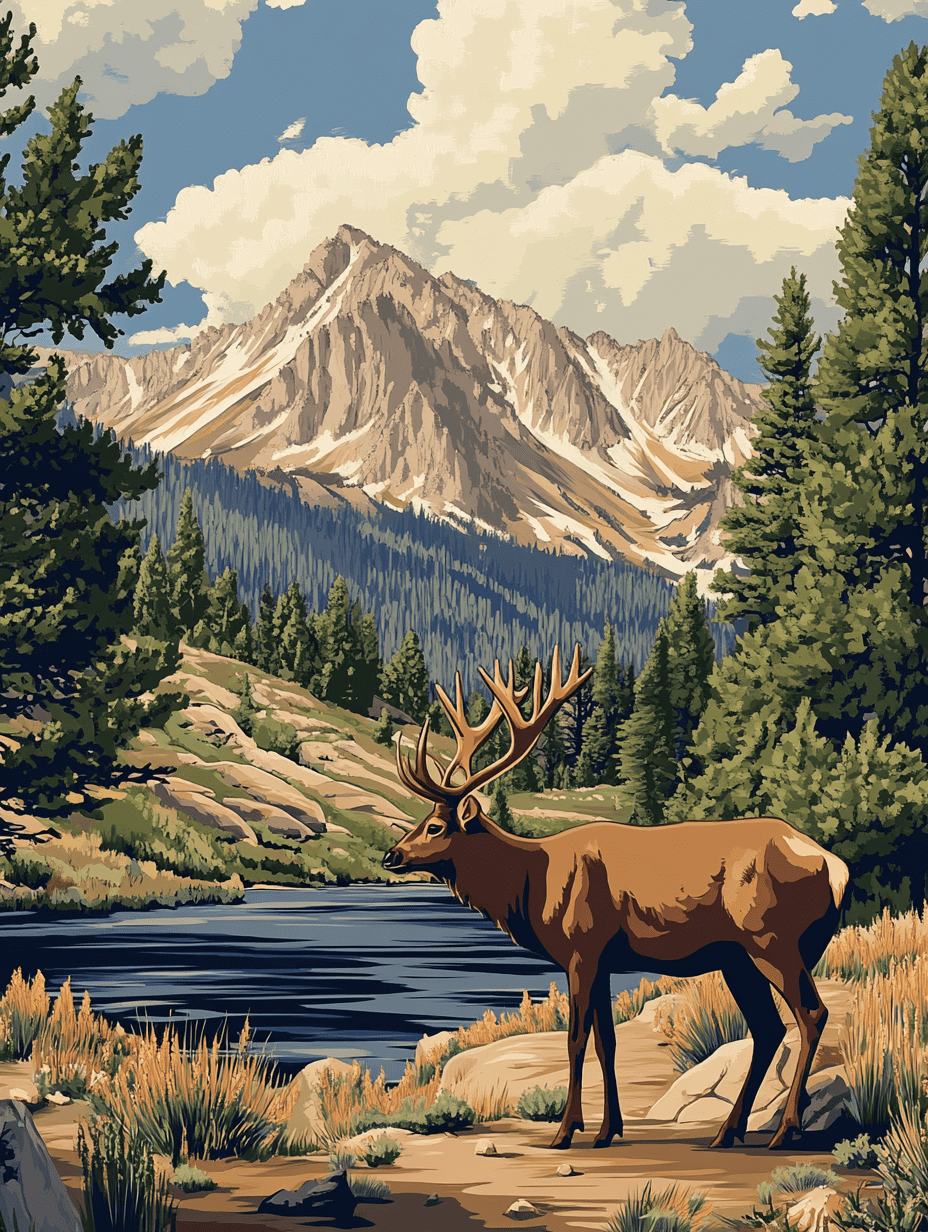 Shiartex Lake Landscape Canvas Wall Art:Sunset Skyline Painting