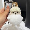 thumbnail image 3 of Cute Sheep Keychain For Couples Soft Backpack Charm Car Keys Purse Accessories For Valentine's Day Key Clips Small Key Rung Key Ring with Chain Spray compatible with Mace Wrist Ring Holder Key Packet, 3 of 3