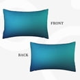 thumbnail image 2 of Salouo Blue to turquoise Print Print Pillow Case Cover,Wrinkle-Free Bed Pillow Cover Pack of 1 Home Decor Fade-Resistant and Stain-Resistant ,Pillows Not Included-14"x20", 2 of 6