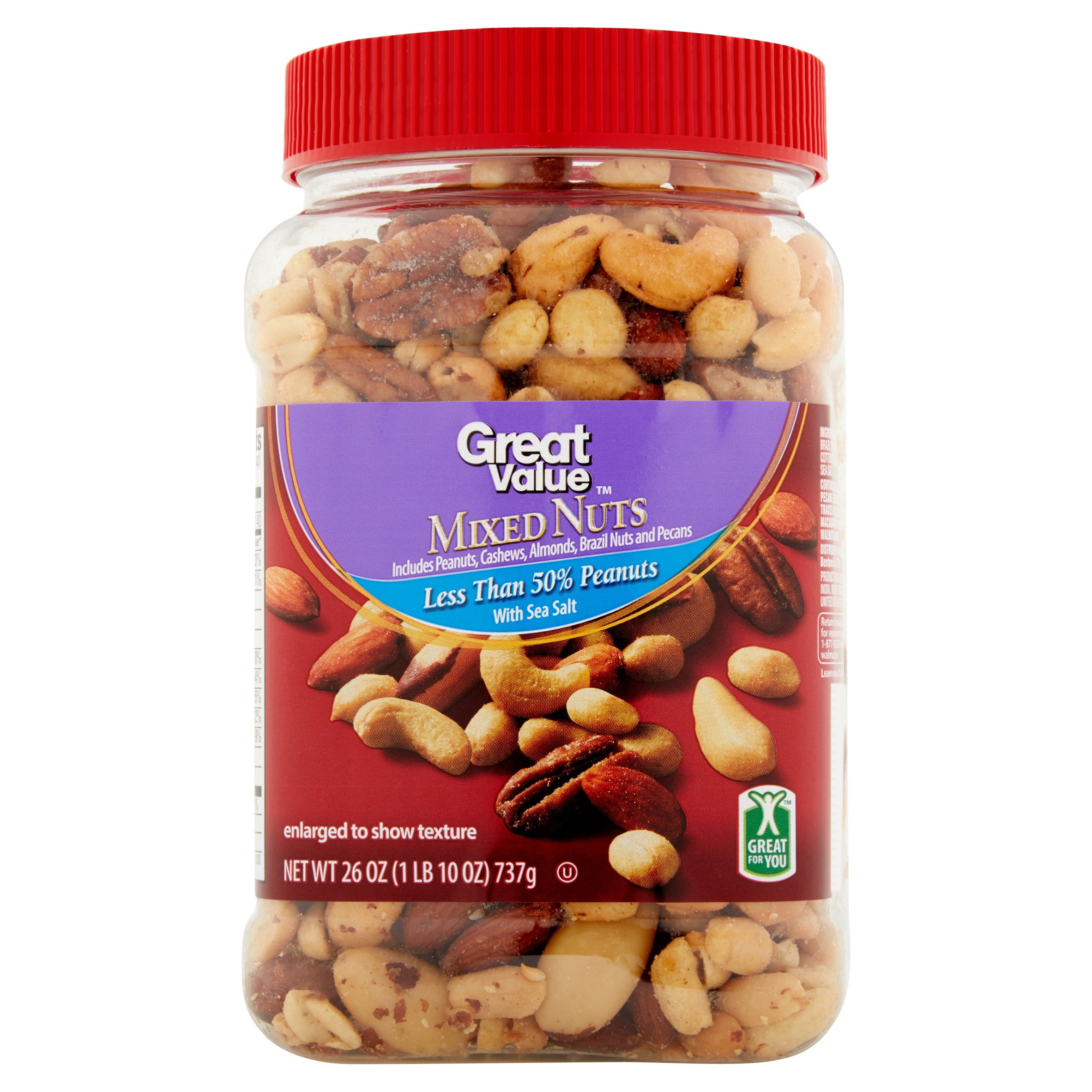 Great Value Mixed Nuts with Sea Salt, 26 oz by Wal-Mart Stores, Inc.
