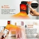 thumbnail image 3 of 2 Pack Mini Wall Space Heater, 500W Electric Fireplace Heater with Adjustable Thermostat, Overheat Protection, Timer, LED Display for Office Dorm Room, 3 of 5