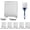 Silver, variant on UPITOR Multi-Purpose Self Adhesive Wall Hook, Stainless Steel Black, 3.74"W, (6 Pack)