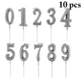 thumbnail image 1 of 10PCS Cake Candles Creative 0 to 9 Number Candles Birthday Cake Decorations, 1 of 10