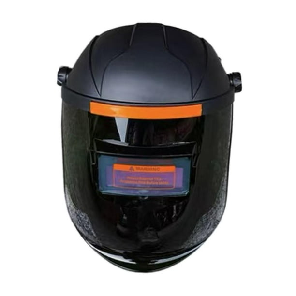 Máscara de soldadura eléctrica HD automática Lightning, gafas protectoras de soldadura transpirables ajustables, gorra de soldadura negra lentes pequeños