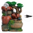 thumbnail image 1 of Fuente de agua de mesa, pequeño adorno de escritorio con rocalla, decoración del hogar, enchufe europeo AC220V-240V, 1 of 9